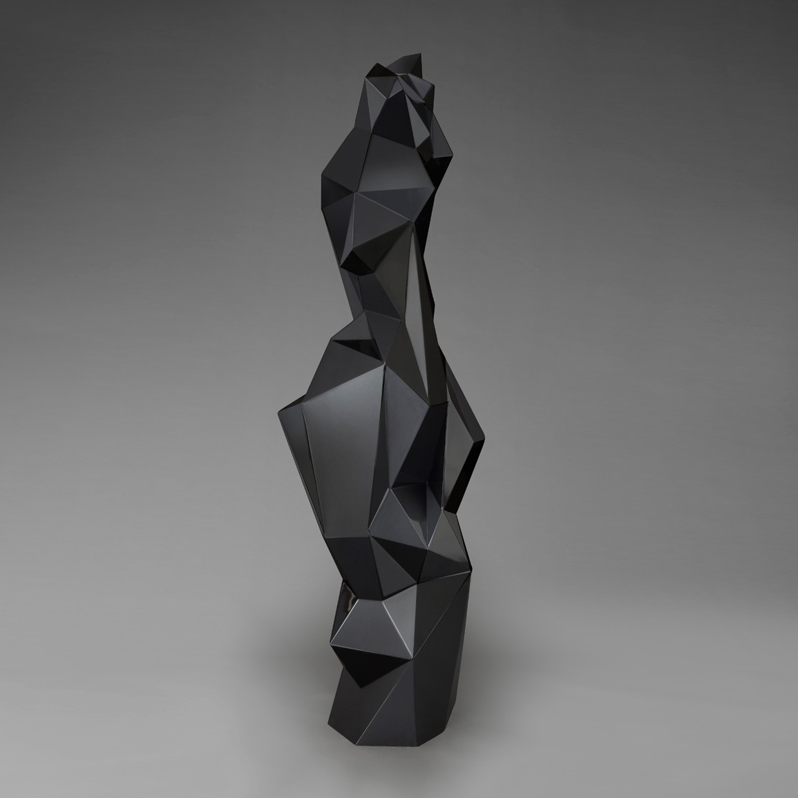 Jud Bergeron, <em>Shard</em>. Cast fiberglass and automotive paint with painted steel base (base not pictured). 86 x 24 x 24 in. Edition 1 of 5.