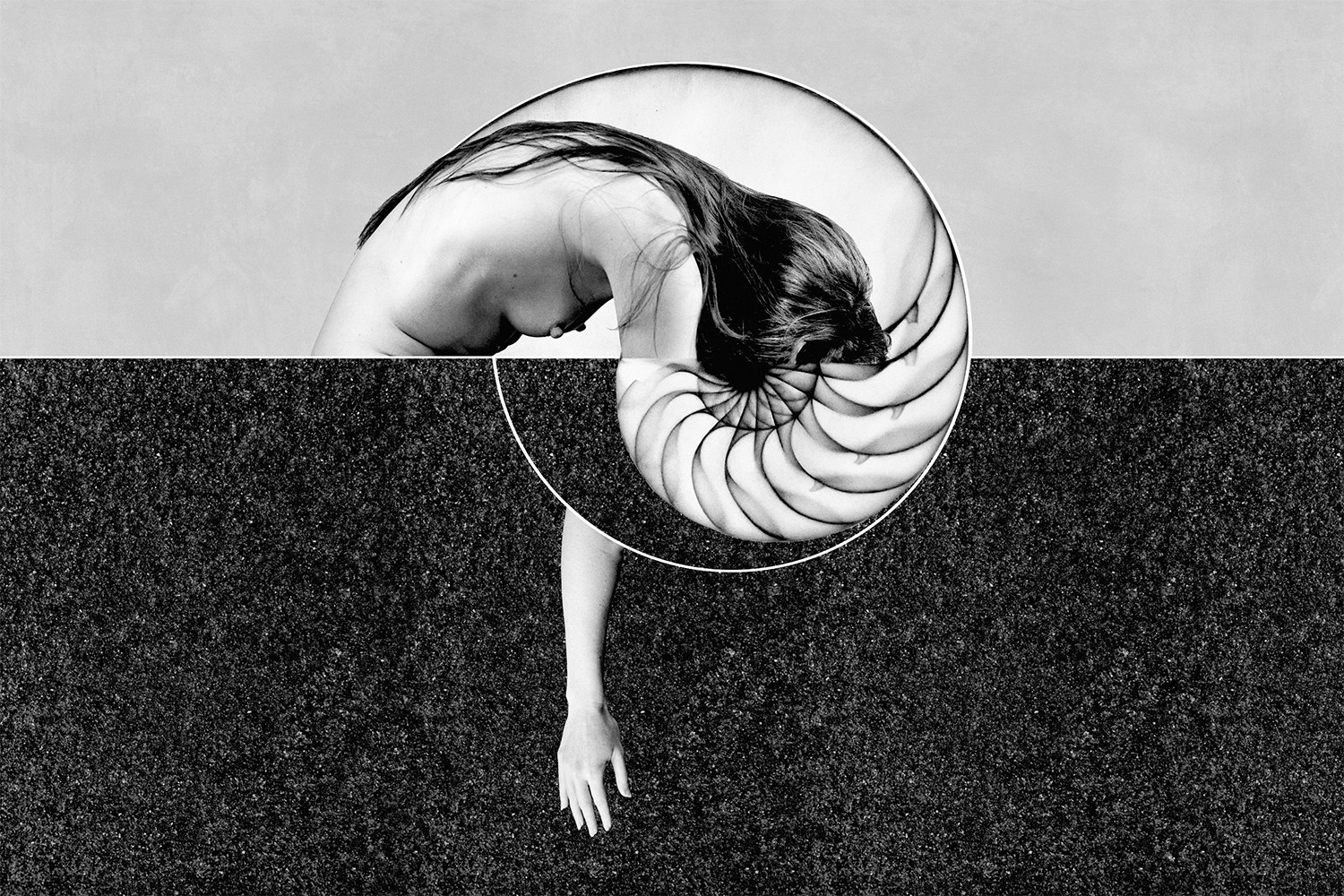 Camila Magrane, <em>Stillness</em>, 2021. Digital collage. Framed to 46.5 x 31.5 in. Edition of 3.