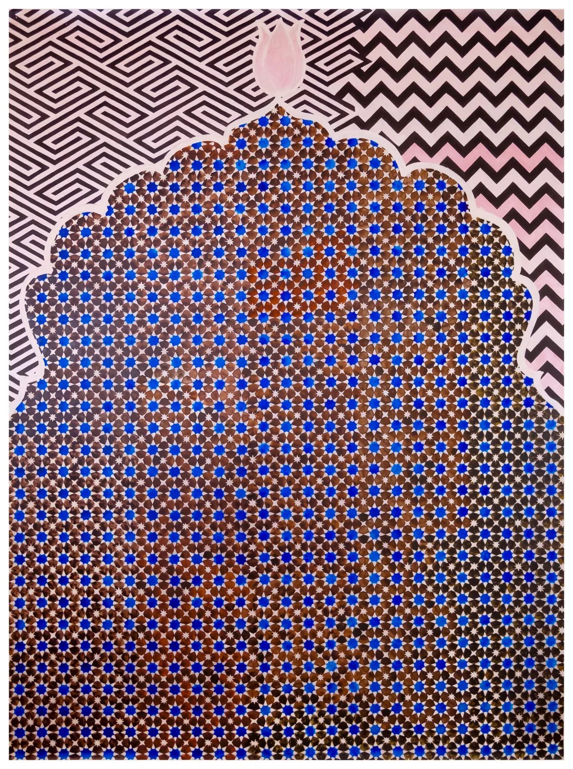 Carole Silverstein, <em>spells for the everyday</em>, 2021. Ink on mylar. 57.5x42 in. (framed)