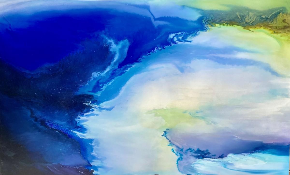 Suzan Woodruff, <em>Overview</em>, 2016. Acrylic on panel. 48 x 70 in.