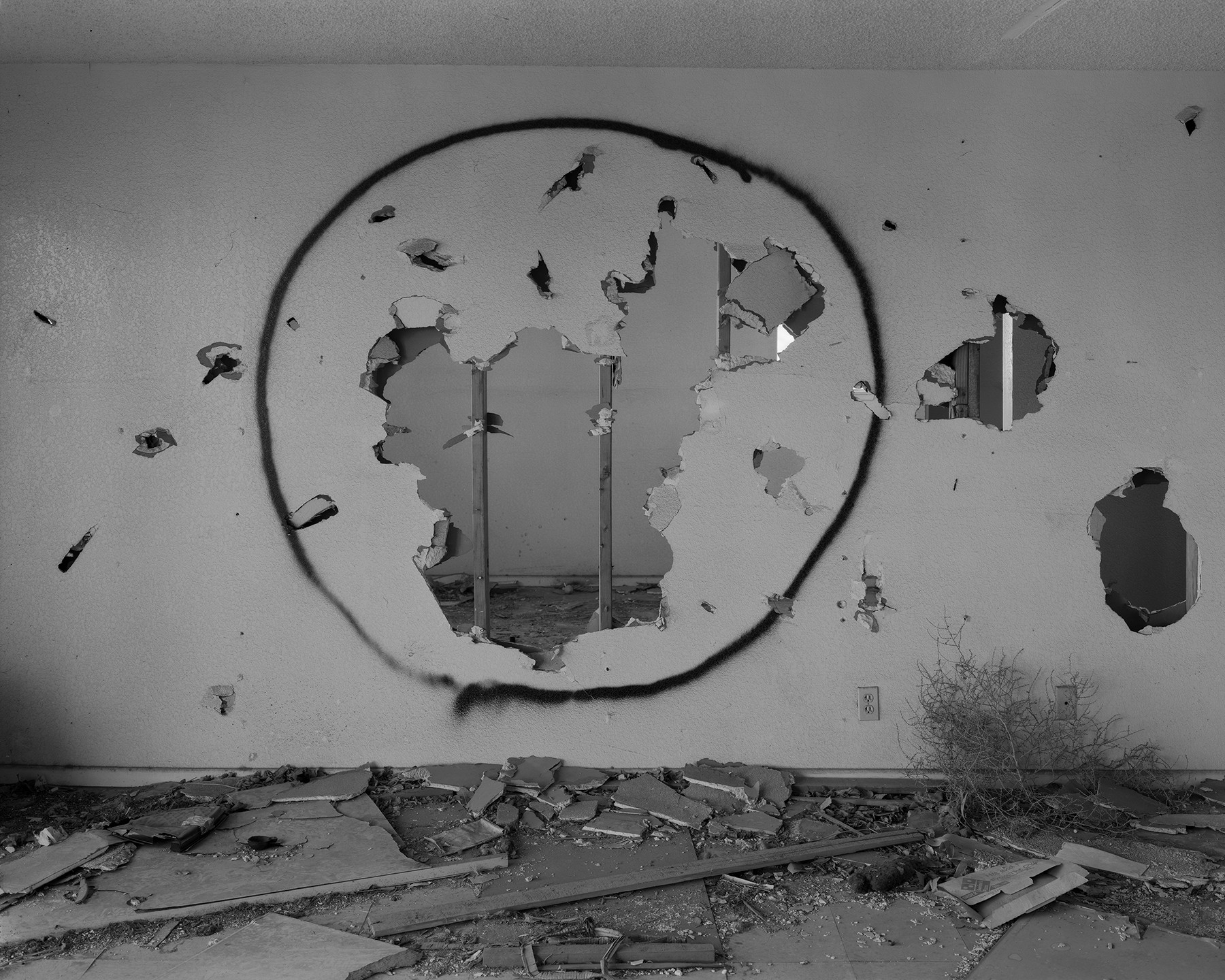 John Divola, <em>ENSO: 36 Right-handed Gestures</em>, 2018, 36 AZO Gelatin silver contact prints mounted on archival mat board, paper: 8 x 10 in. each, Edition 1/4. Image courtesy of John Divola.