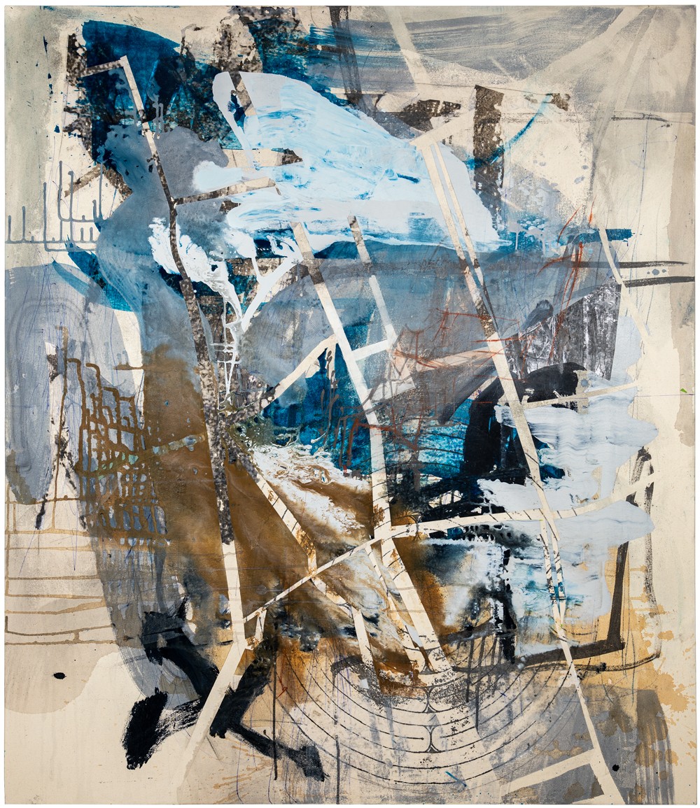 Audrey Tulimiero Welch, <em>Chickadee</em>, 2022, acrylic on canvas, 59 x 51 in.