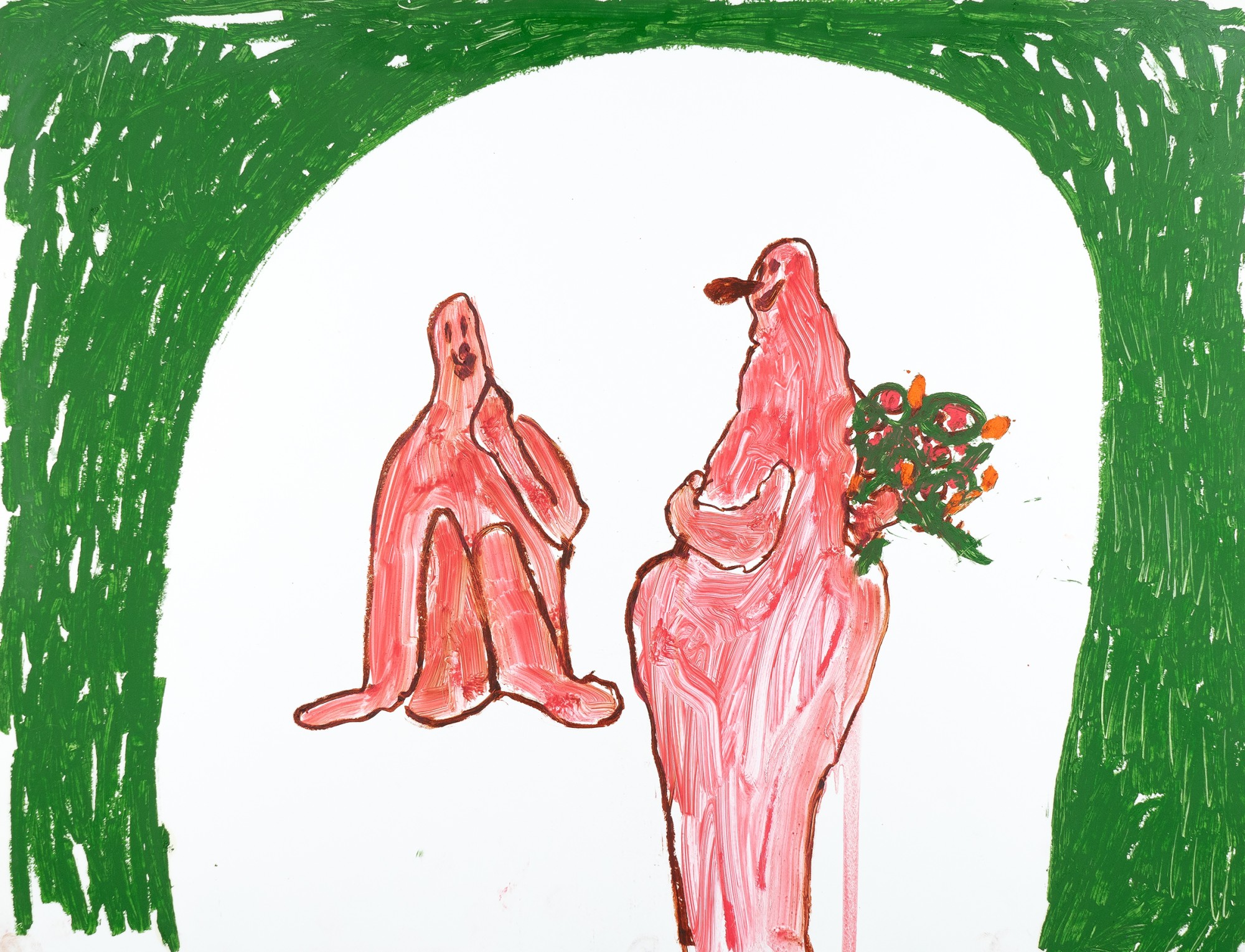 Untitled, oil stick on paper, 2024, 20