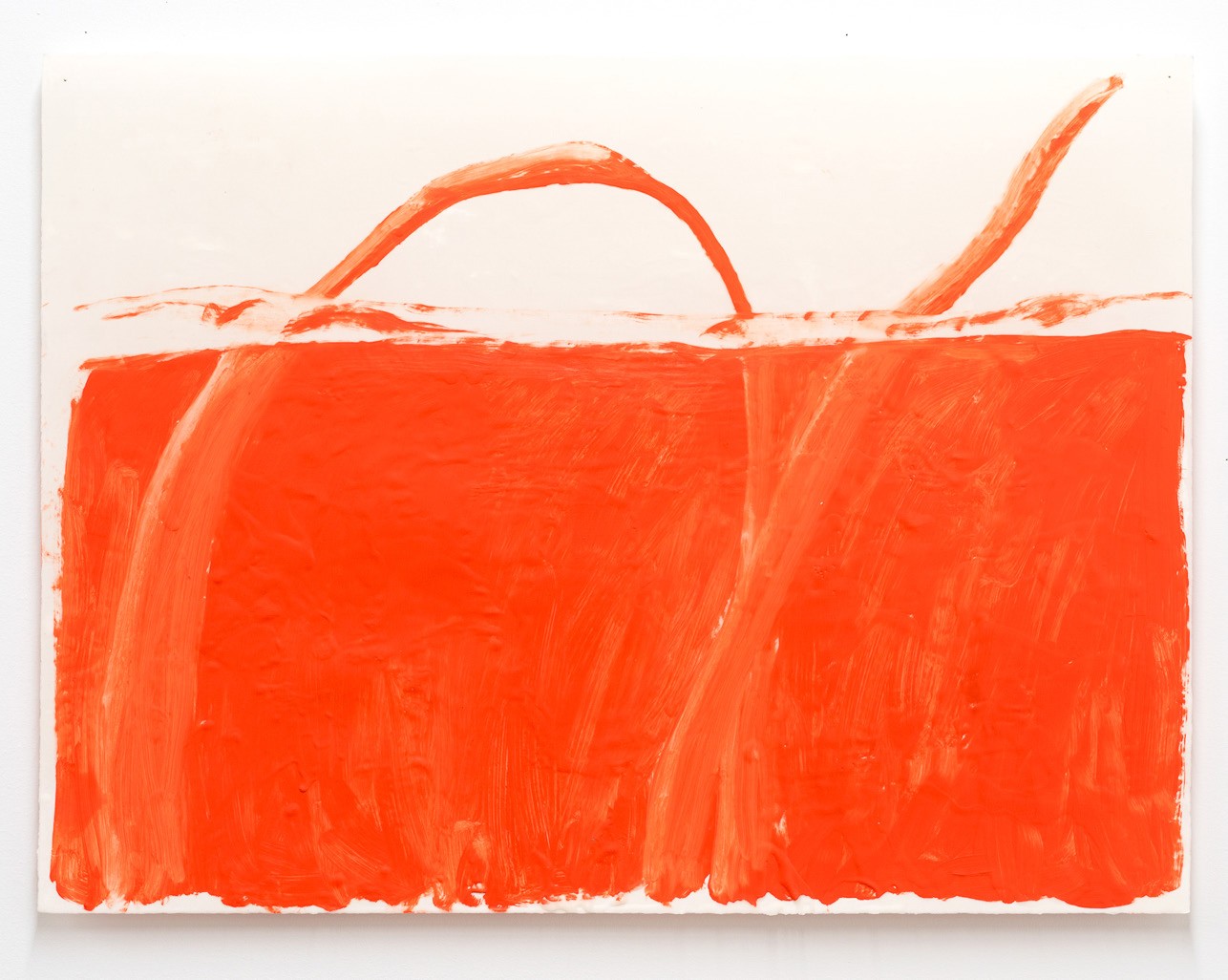 A real thing about a work which is fiction (2), 2023, Beeswax and oil paint on paper, 34 x 24 inches