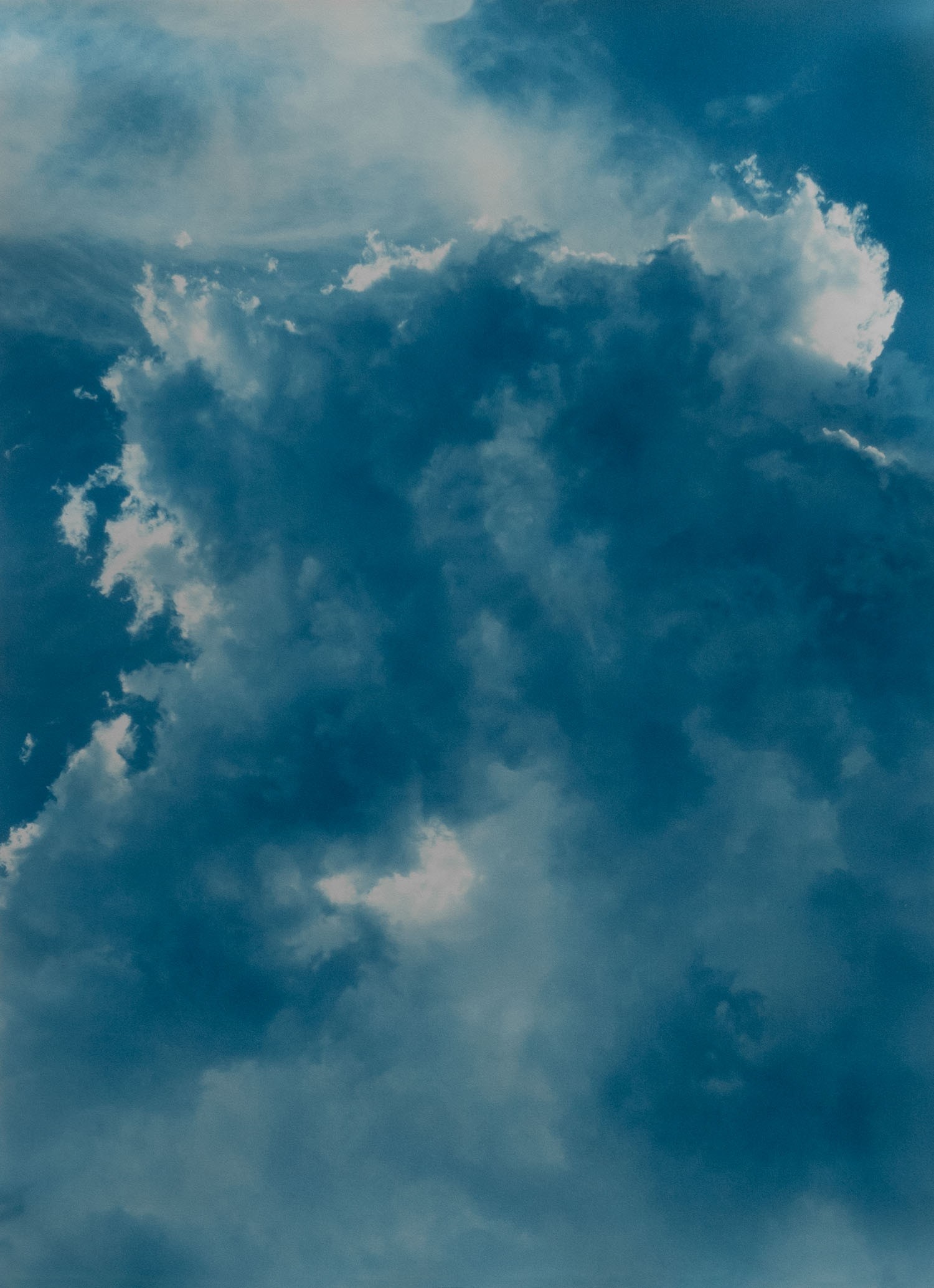 Sean McFarland  Untitled (4.5 billions years a lifetime, clouds #5), 2019 Cyanotype.