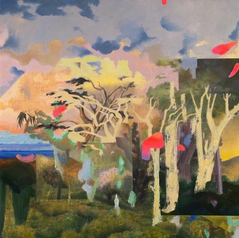 Kirstine Reiner Hansen, “Erasurescape No. 8”, 26 x 32”, oil on linen