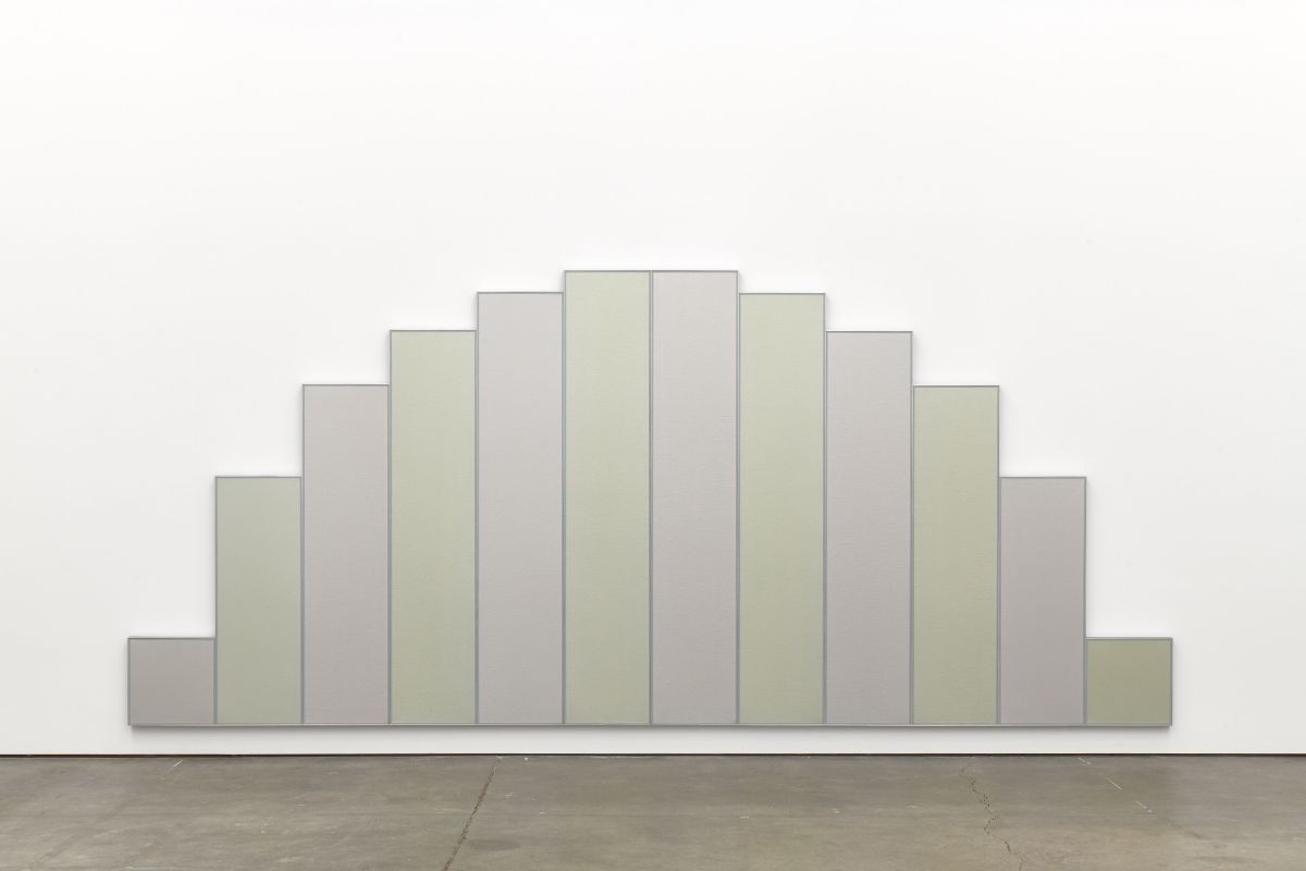 Tadaaki Kuwayama, Untitled, 1971, acrylic on canvas with aluminum, 12 panels