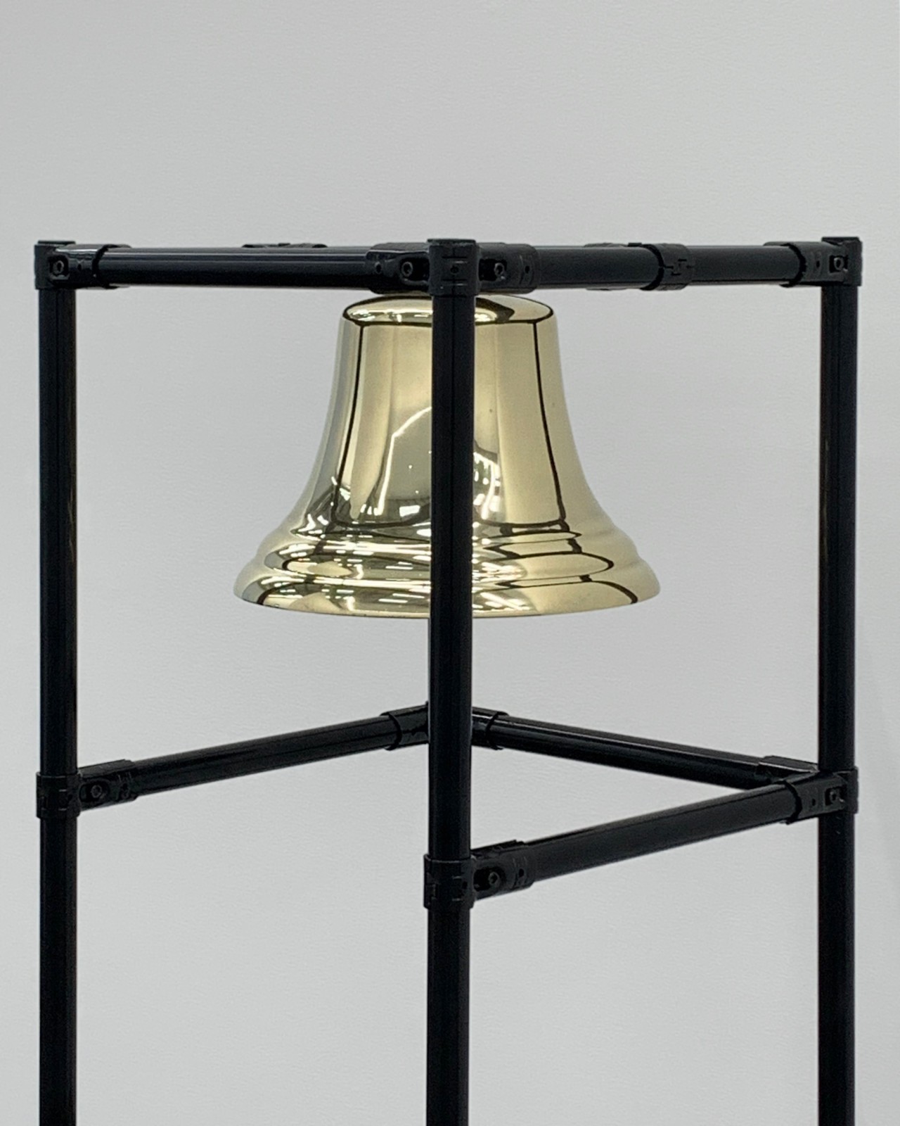 Zarouhie Abdalian, <em>threnody for the unwilling martyrs</em> (detail), 2021. Signaling bells, modular pipe, electronics. Dimensions variable.