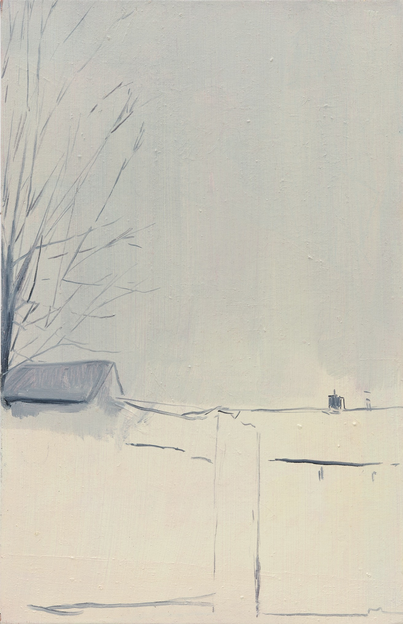 Felix Butterwick, Untitled (Garden), 2026, oil on canvas, 27 1/2 x 15 3/4 inches