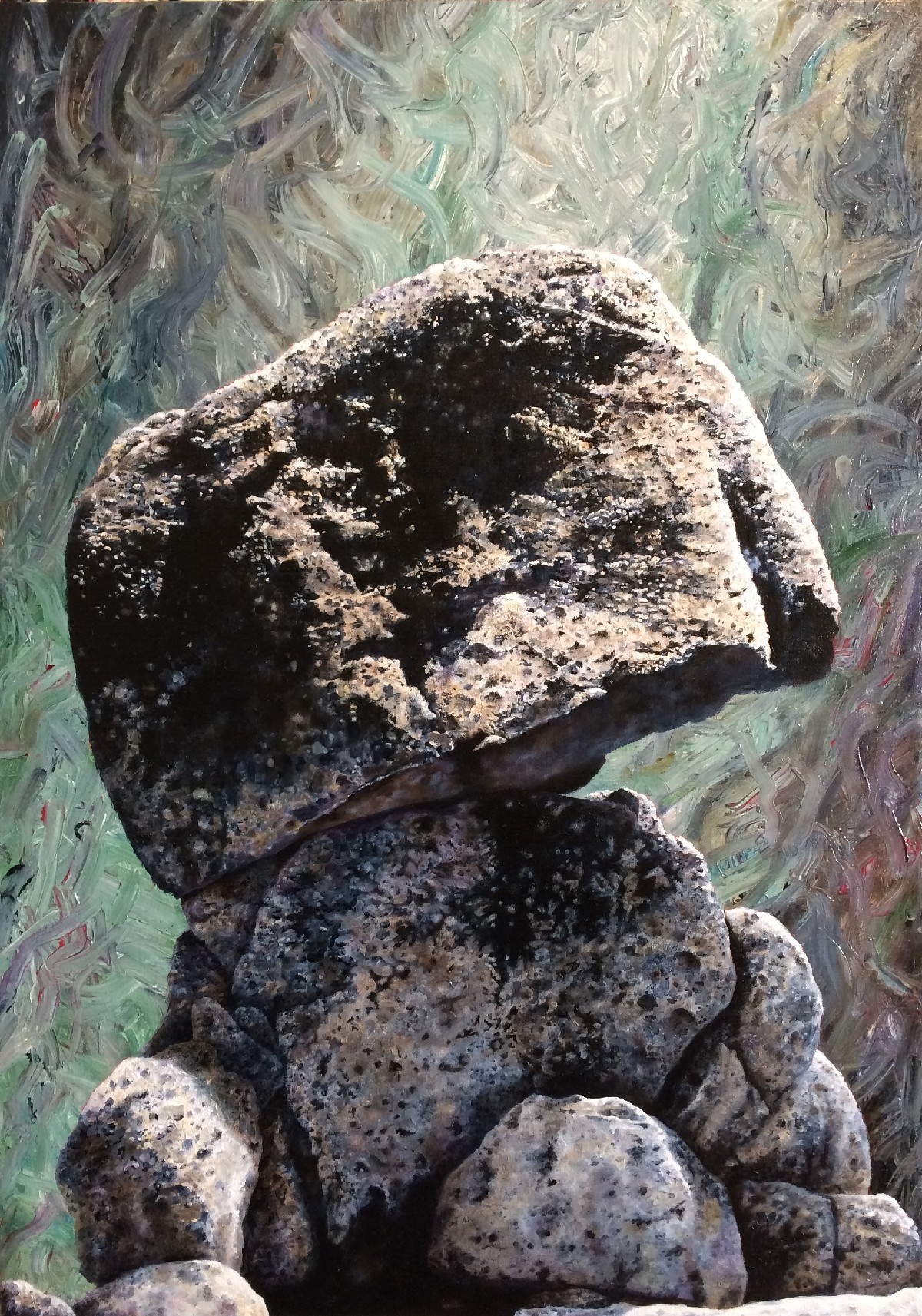 Keith Hale, <em>Problem 2</em>, 2020. oil on linen, 34 x 24 in.