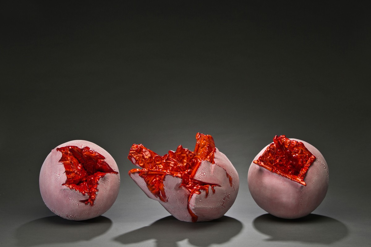 Pancho Jiménez, <em>Progression #'s 3, 5 & 2</em>, ceramic, dimensions vary.