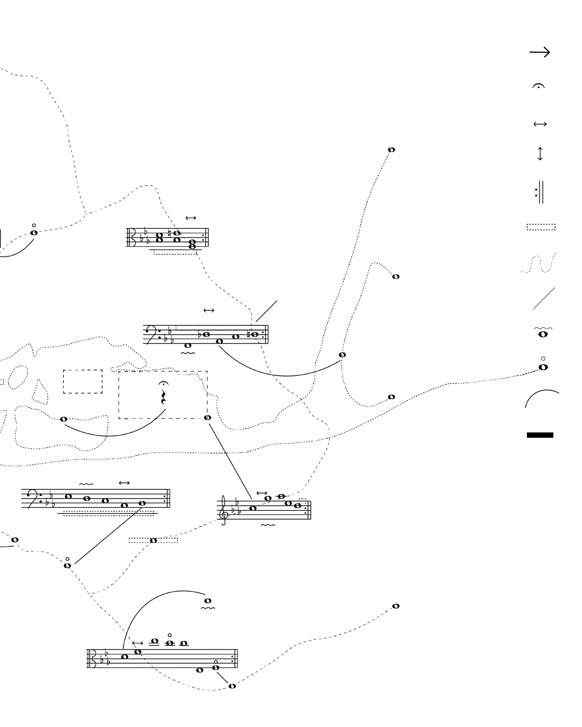 Detail in Score of Trio for Saxophone, Viola, and Double Bass