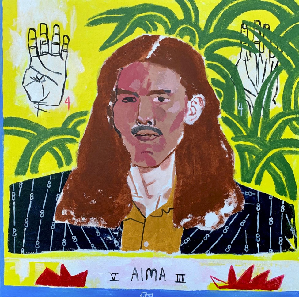 <em>Alma</em>, 2020. Acrylic on canvas. 22 x 22in.