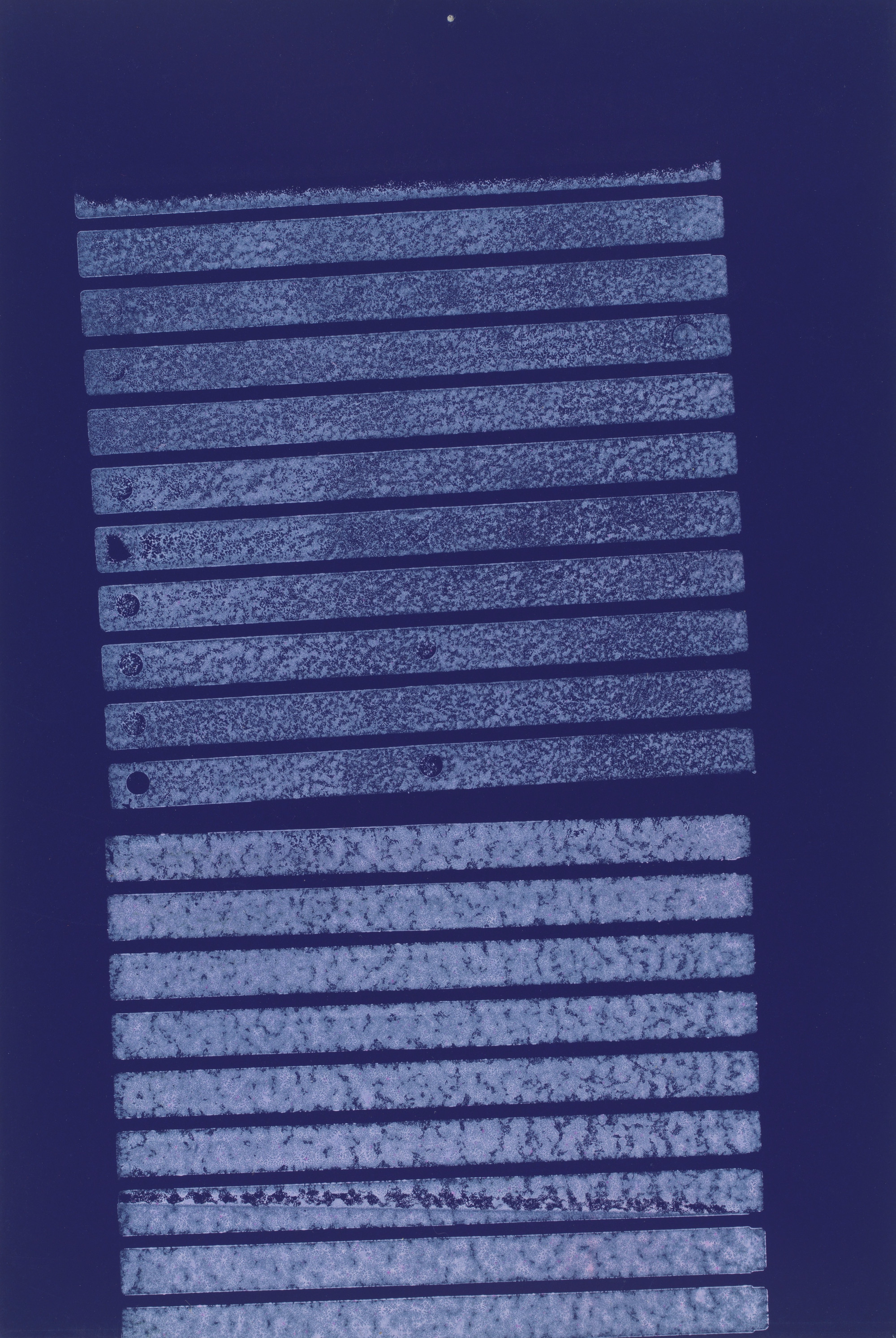 Austin Thomas, Cloud on Klein, 2024, Ink on Pantone paper, 9 x 6 inches