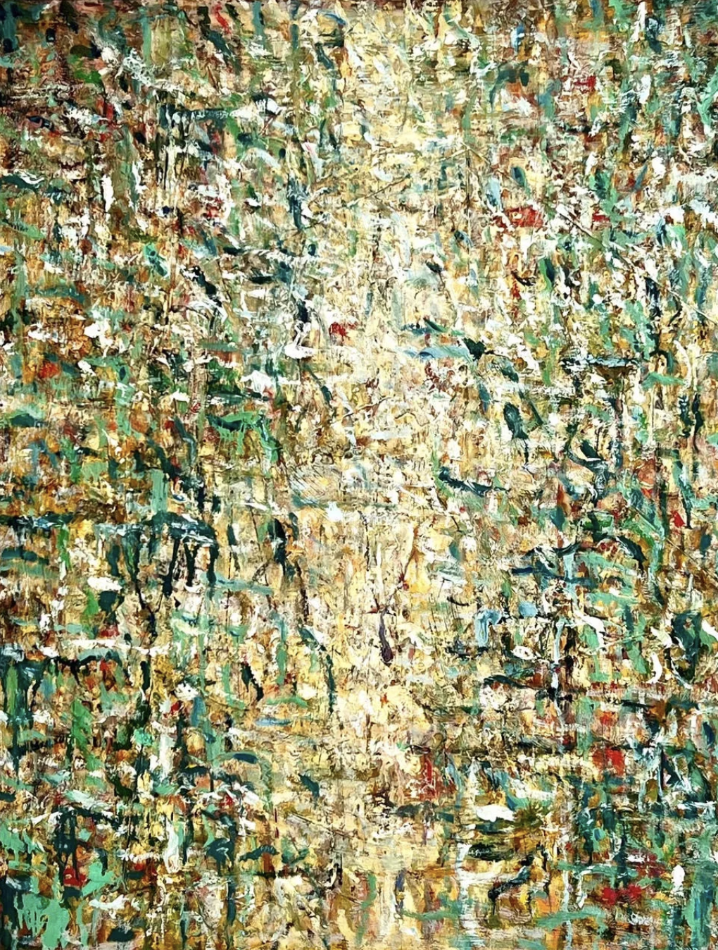 Mark Perlman, Pinpoint, 2026, oil and wax on panel, 36 x 30 inches