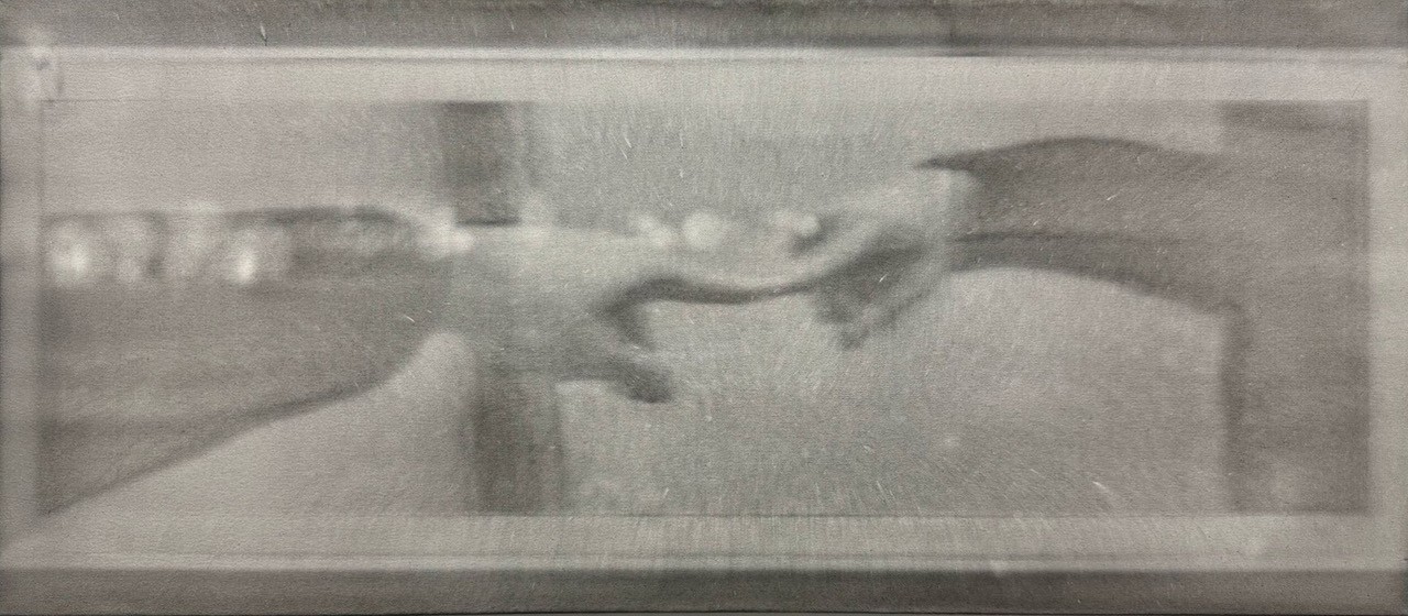 Ren Light Pan, Point, 2025, Ink on canvas, 20 ⅛