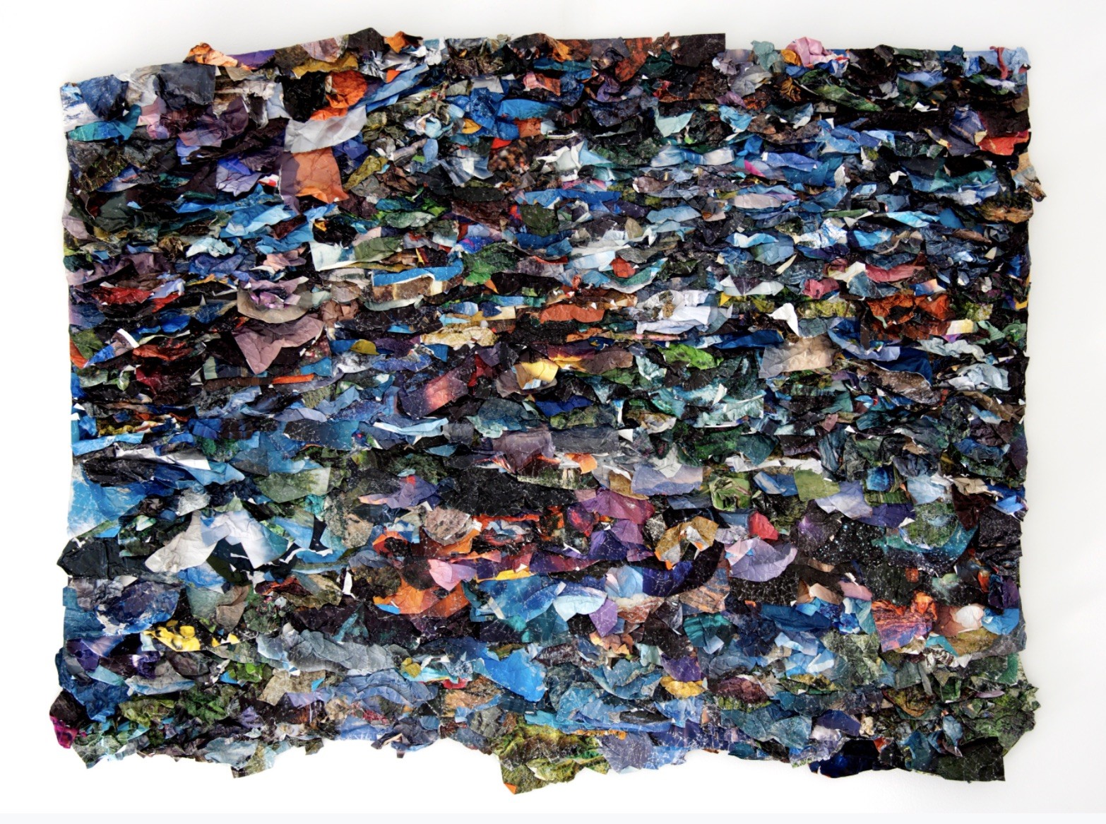 Suné Woods. <em> From Here We Go Nowhere</em>, 2015. Collage. 58 x 74 in.