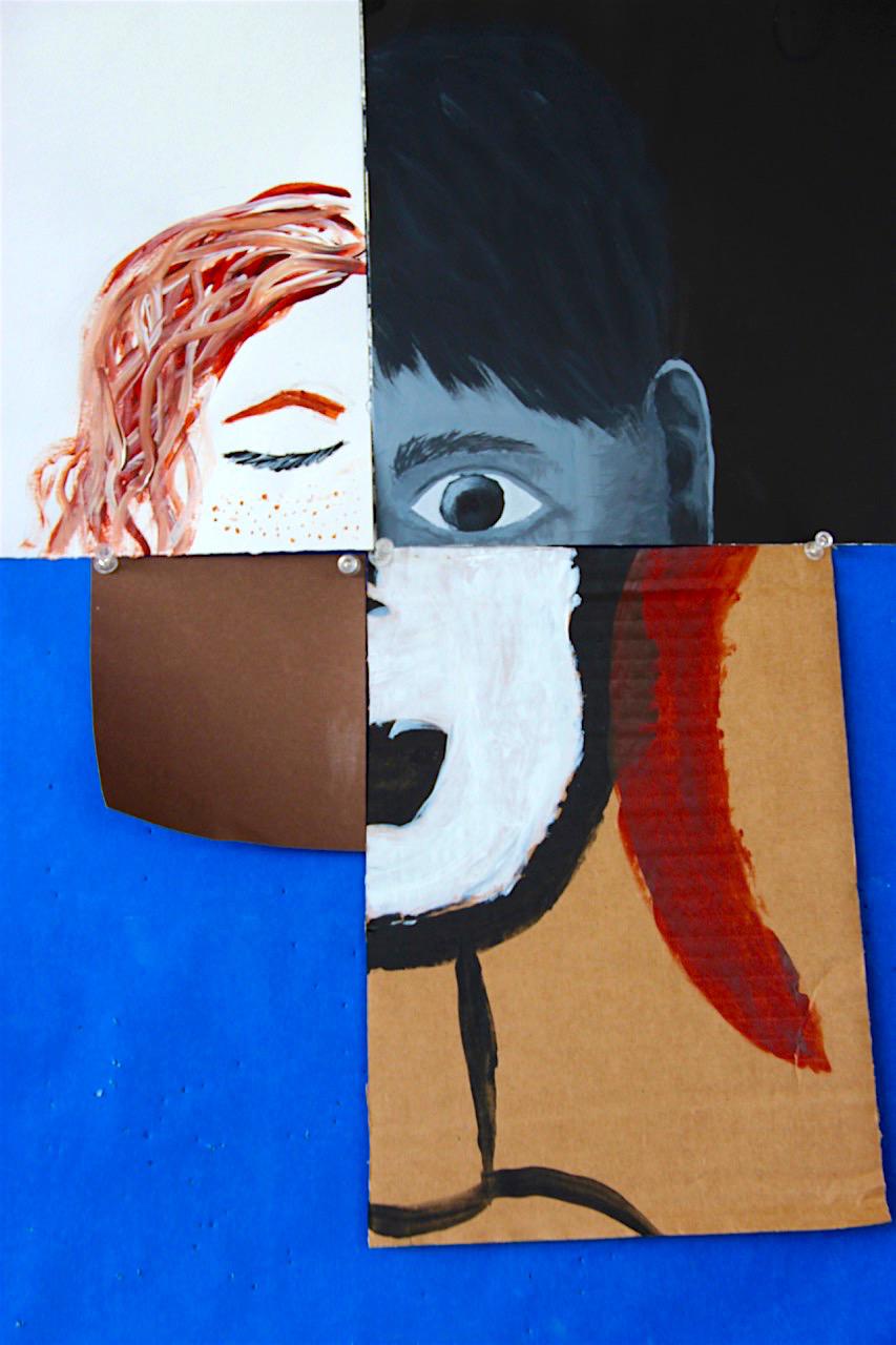 Composite Portrait by SFArtsED Summer Visual Arts Students. Artist Teacher: Richard Olsen