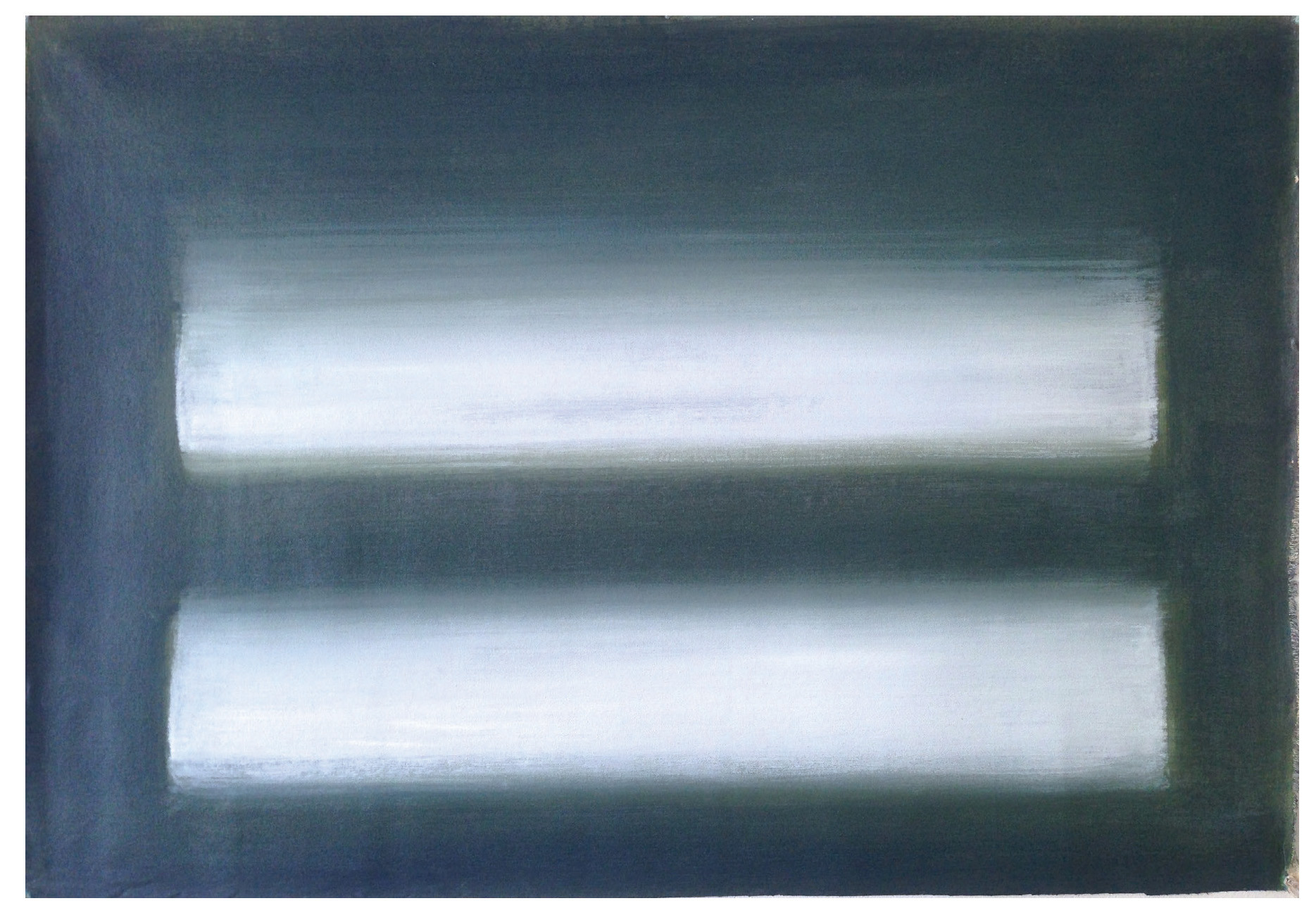 TRTL-viridian, Juergen Trautwein, acrylic on canvas, 31.5 x 46” 2017