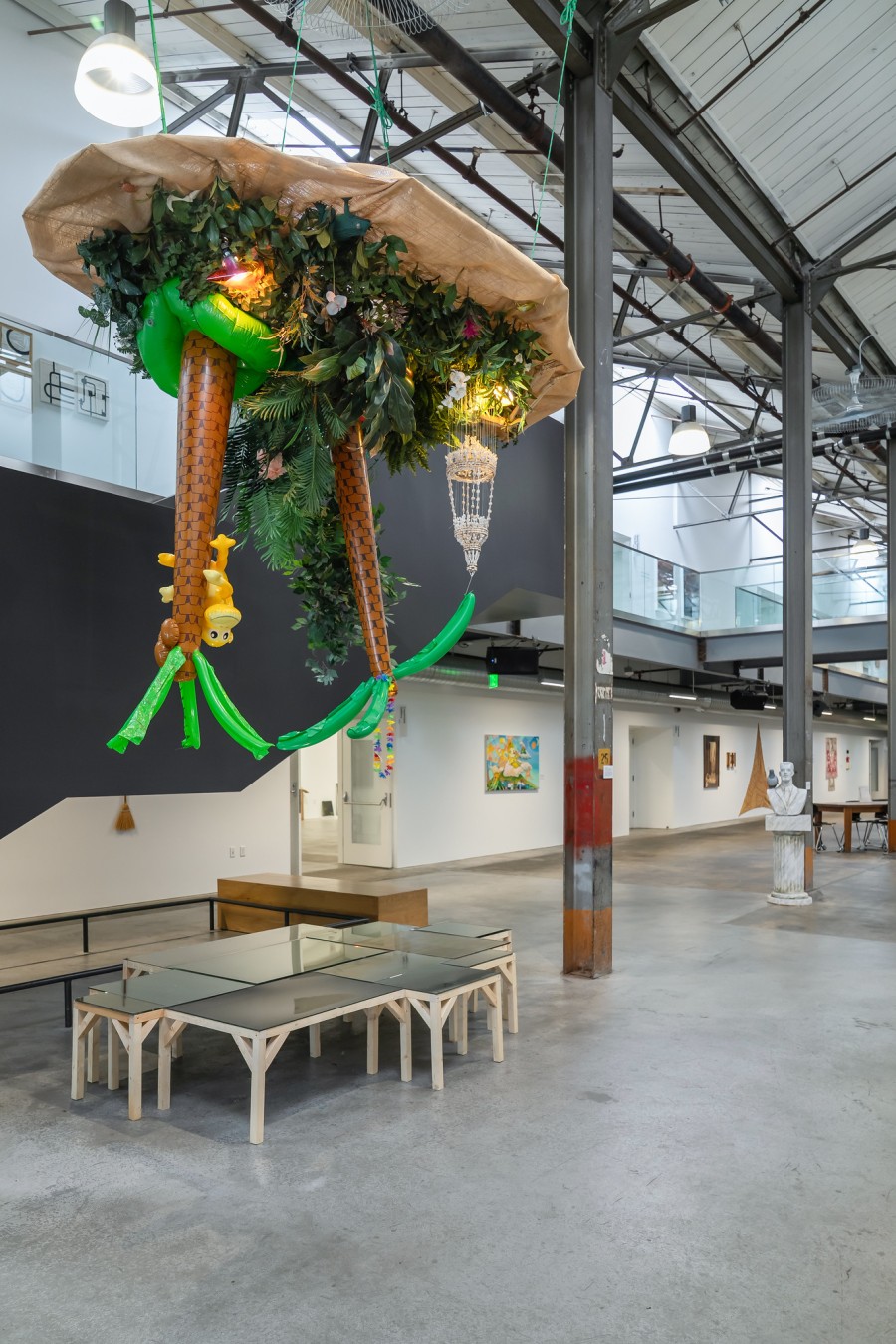 Torreya Cummings’ 2023 installation “Et in Arcadia Ego” on view at “Art/Education/Community: 35 Years of Recology AIR” at the Minnesota Street Project.   Minoosh Zomorodinia