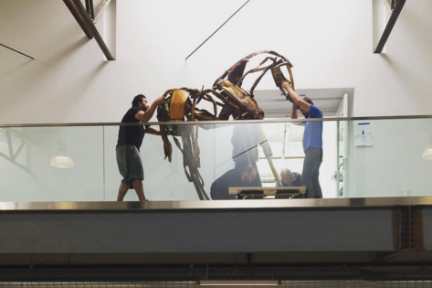 Deborah Butterfield sculpture moves in Anglim Gilbert Gallery