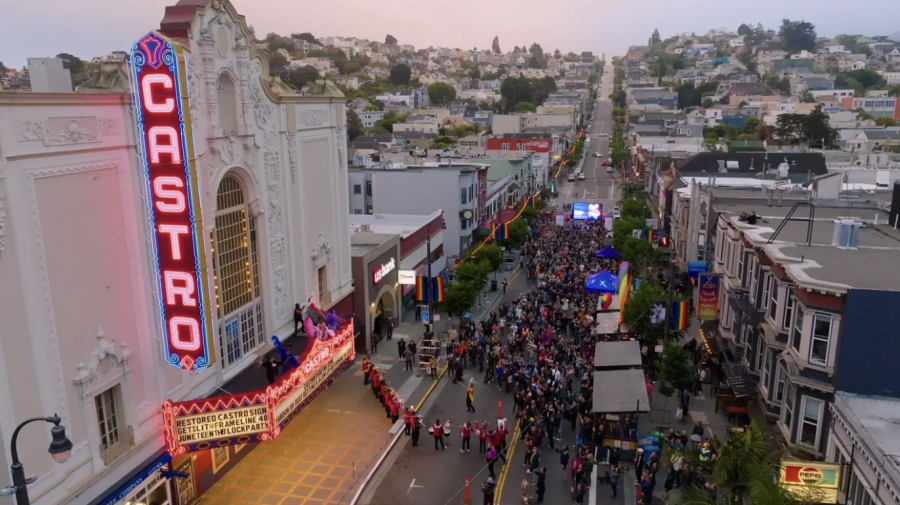 Restored exterior of the Castro Theatre.