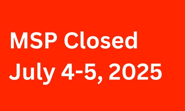 MSP Holiday Closure